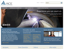 Tablet Screenshot of aceprecision.com